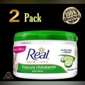 2X Crema Real Skin Care Frescura Hidratante Aloe Vera + Pepino 220g c/u